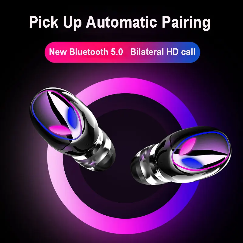 TWS, настоящие беспроводные наушники, Bluetooth 5,0, Ipx5, водонепроницаемые, Hi-Fi, стерео, гарнитура, Bluetooth, наушники с зарядкой, чехол для телефона