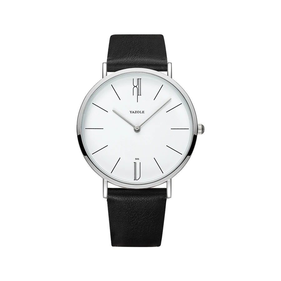 Relojes Para Hombre YAZOLE модные мужские часы брендовые роскошные наручные с кожаным