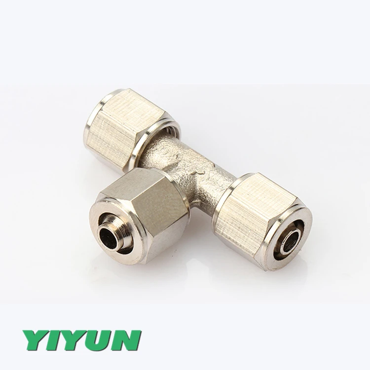 

Brass T-type three-way variable diameter quick-twist joint PE4/PE6/PE8/PE10/PE12/PE14/PE16