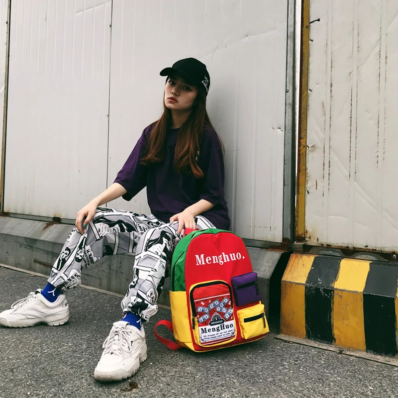 Дизайнерский уличный рюкзак Pat Ins женский для студентов в студенческом городском