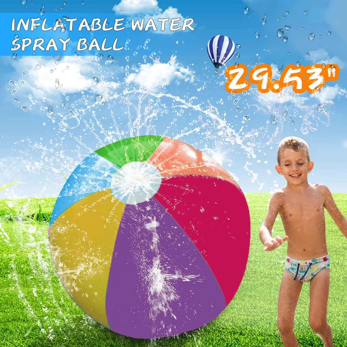 

Детский подарок, надувной водяной баллон 75 см, летние детские пляжные воздушные шары для игр на открытом воздухе, забавная игрушка, водяные ...
