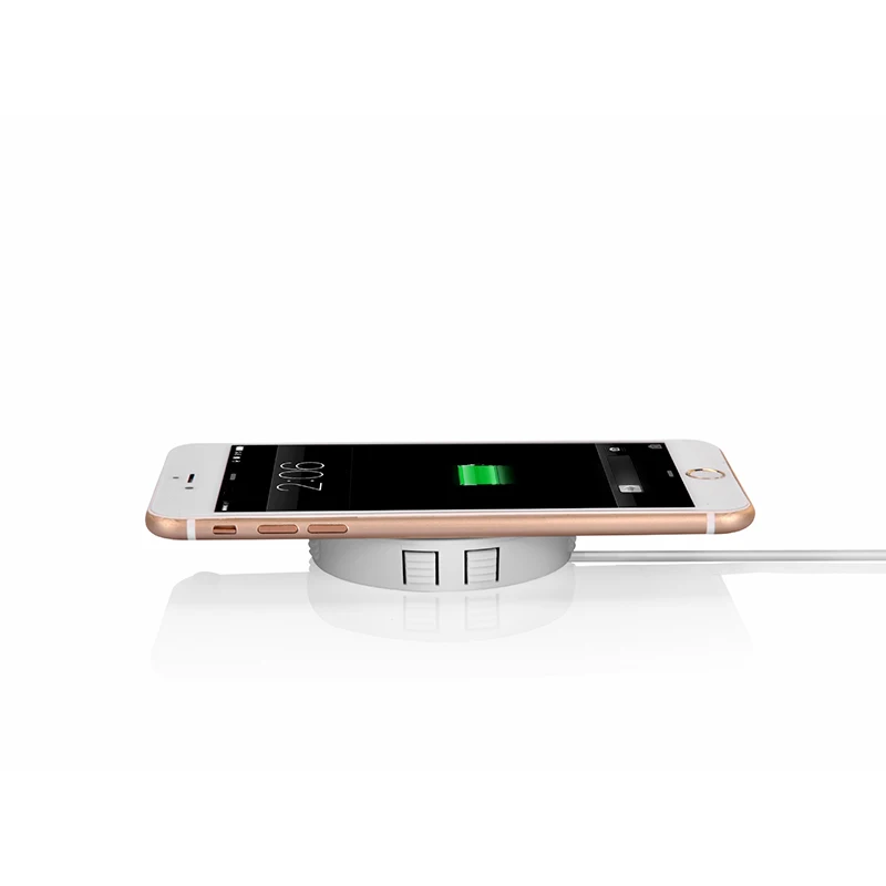 invisible wireless charger qi desk embeded fast charging for pad iphone 11 x samsung xiaomi easy installation quick charger free global shipping