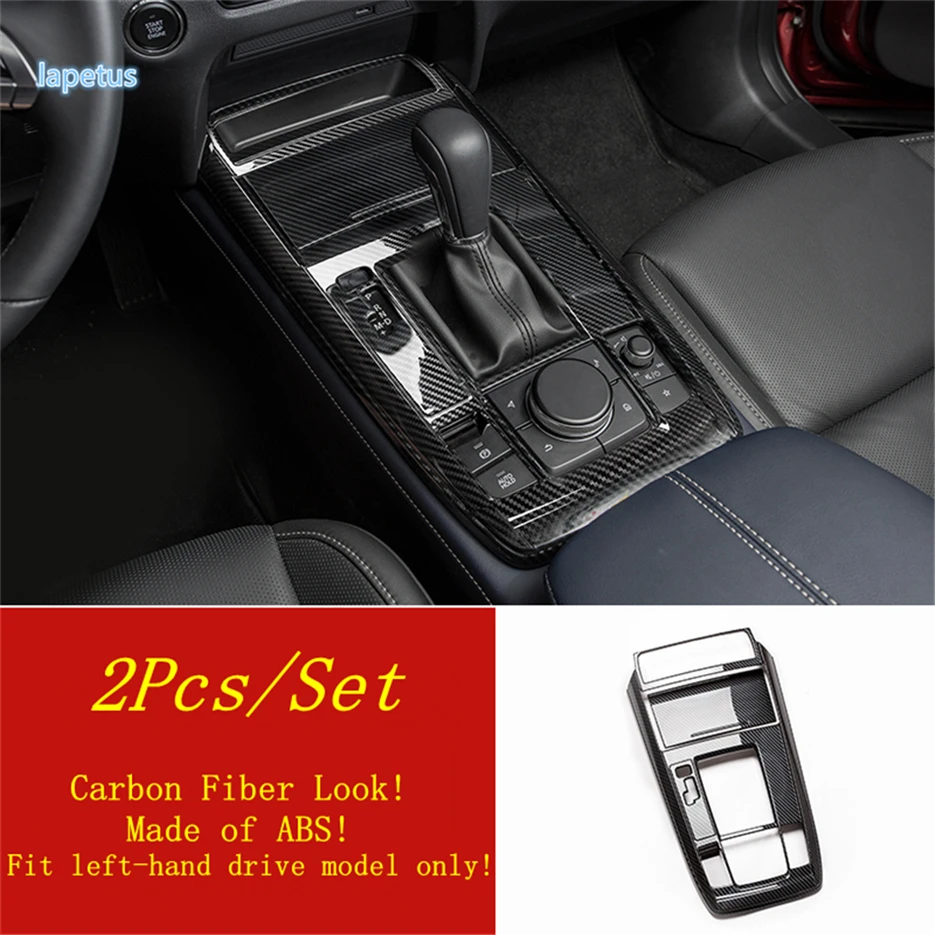 

Lapetus Auto Stalls Gear Shift Gearshift Box Decoration Panel Cover Trim Fit For Mazda CX-30 2020 2021 ABS Carbon Fiber Look