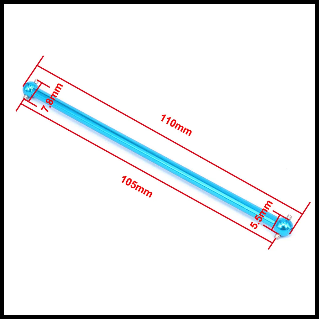 

RCAWD 110mm Long Center Driveshaft Dogbone Drive Joint For Rc Car 1/16 HSP Monster Truck&Short Course 28015 94186 94286 6061-T6