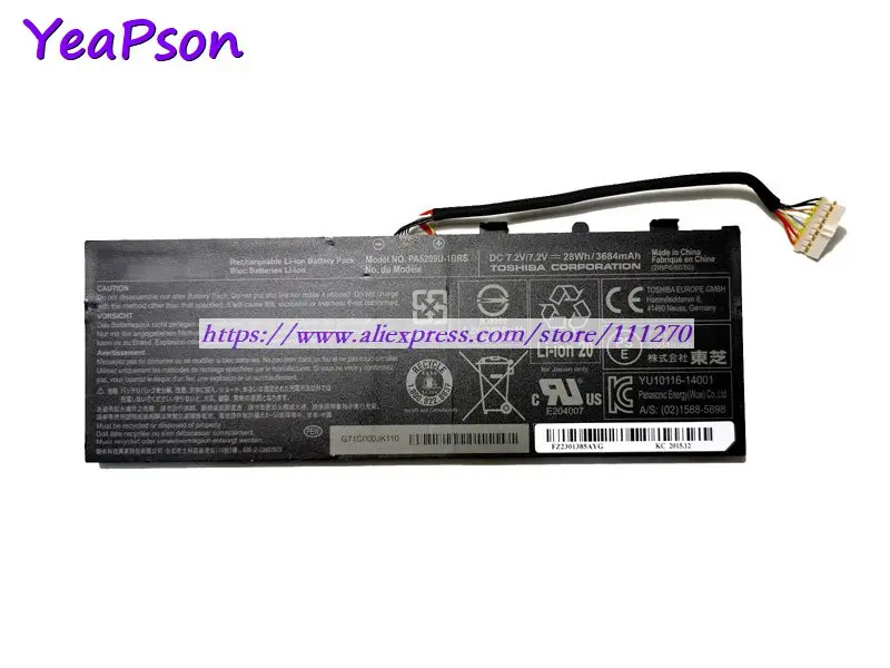 Yeapson 7 2 в 28 Втч Подлинная фотобатарея для ноутбука Toshiba Satellite радиус 11