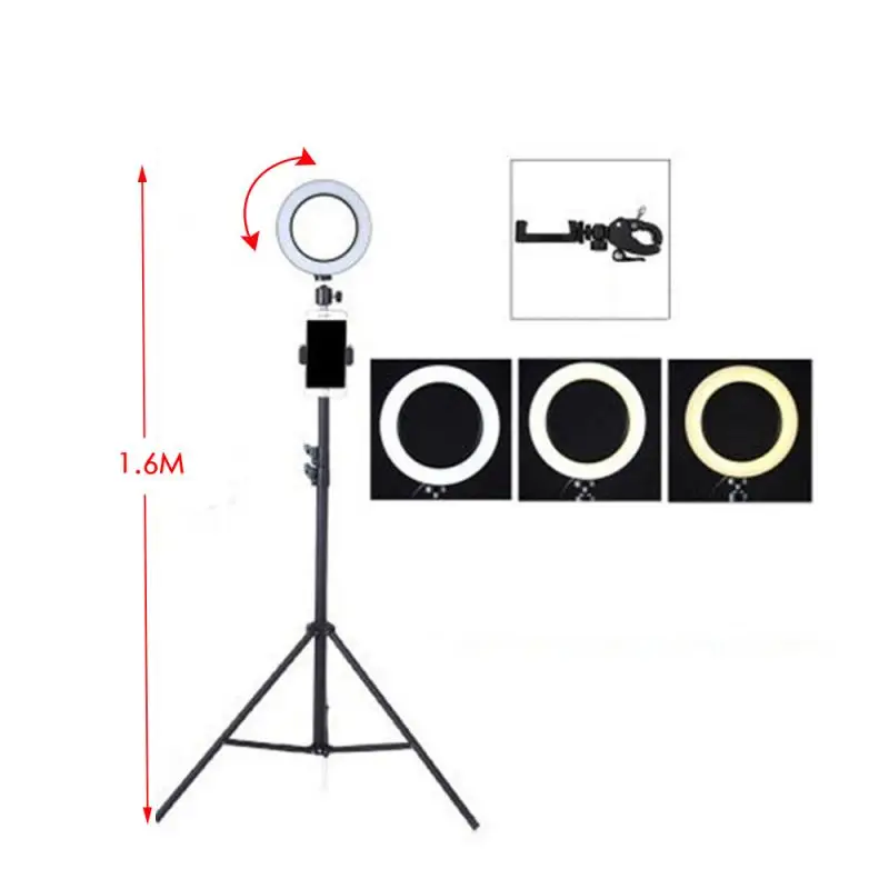 16 см кольцевой светильник с подставкой Rovtop светодиодный для селфи кольцо Аро де