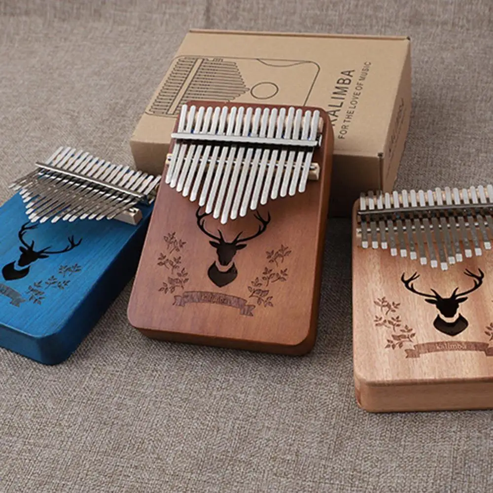 

Thumb Piano Kalimba 17 Keys Peach Flower Core Gift Package Clear And Melodious Sound Music Performance Cultivate Music Cells