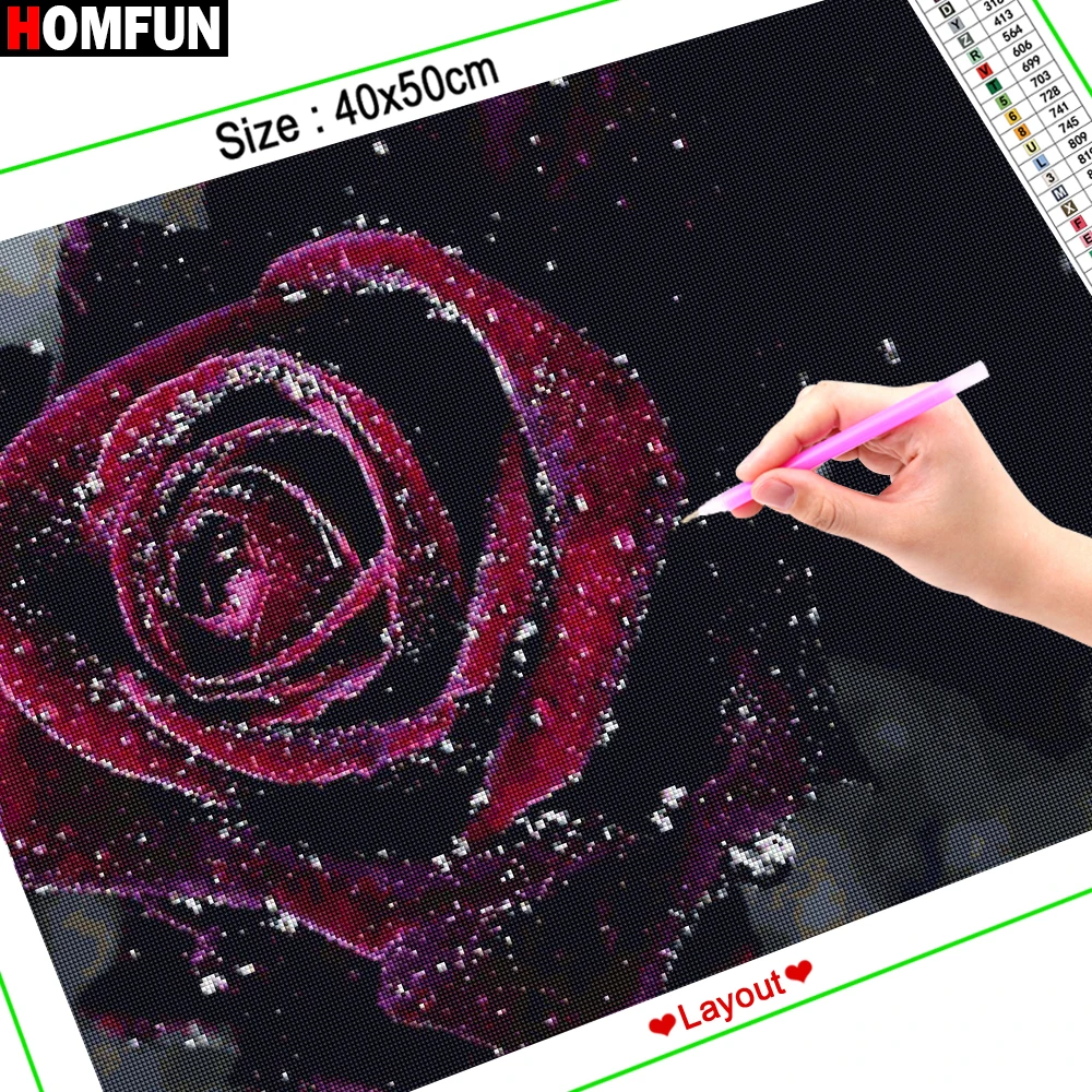 Набор для алмазной вышивки HOMFUN картина с квадратными/круглыми стразами 5D сделай