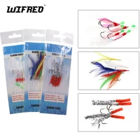 10 bags sabiki feather tinsel tube flash rig size 10 assortied bait fish catching rigs wholesale retail