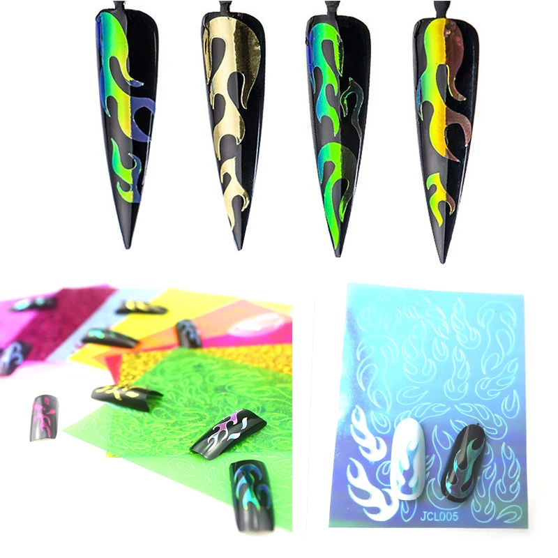 30 листов/набор голографические наклейки для маникюра 10 цветов|Стикеры и