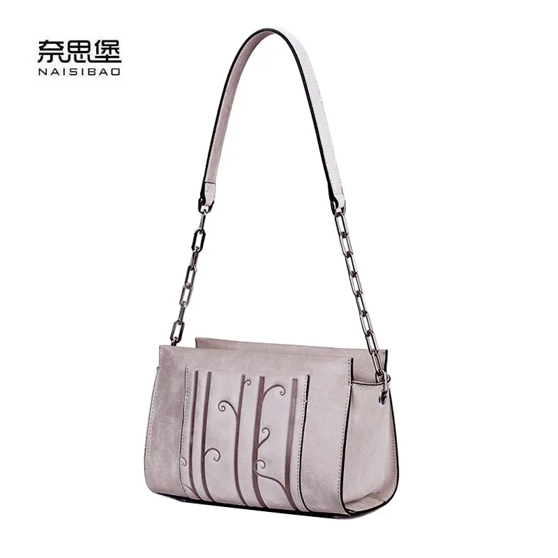 NAISIBAO женская сумка из натуральной кожи 2019|Сумки с ручками| |