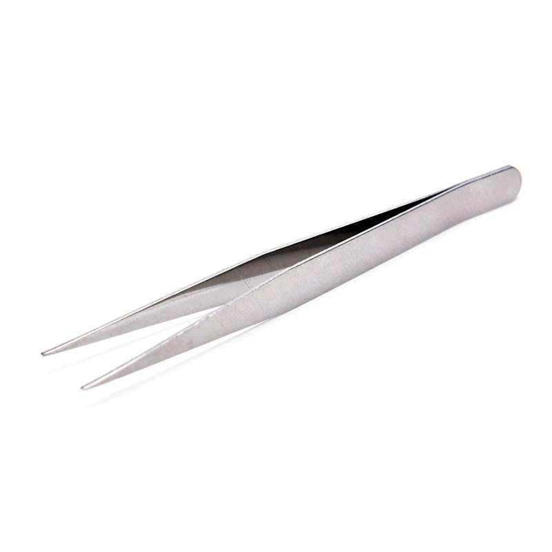 

2PCS tweezers Nail Art Nippers Straight & Curved Tweezer For Eyelash Extensions Stainless steel make up tools