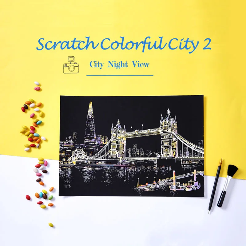 DIY креативный красочный знаменитый город с ночным зрением фоторамка Fuji Лас Вегас