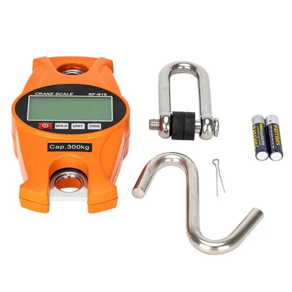 

Handle Digital Industrial Crane Scale 300kg/50g Portable LCD Weighting Hook