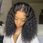 Sogreat кудрявые кружевные передние человеческие волосы боб парики для черных женщин предварительно выщипанные бразильские 13х1т часть глубокая волна фронтальный парик
