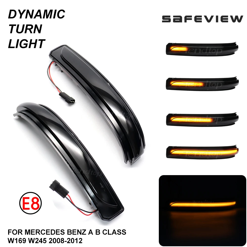 

Прокручивающийся Динамический светодиодный указатель поворота, мигасветильник последовательный указатель поворота для Mercedes Benz A B Class W169 ...