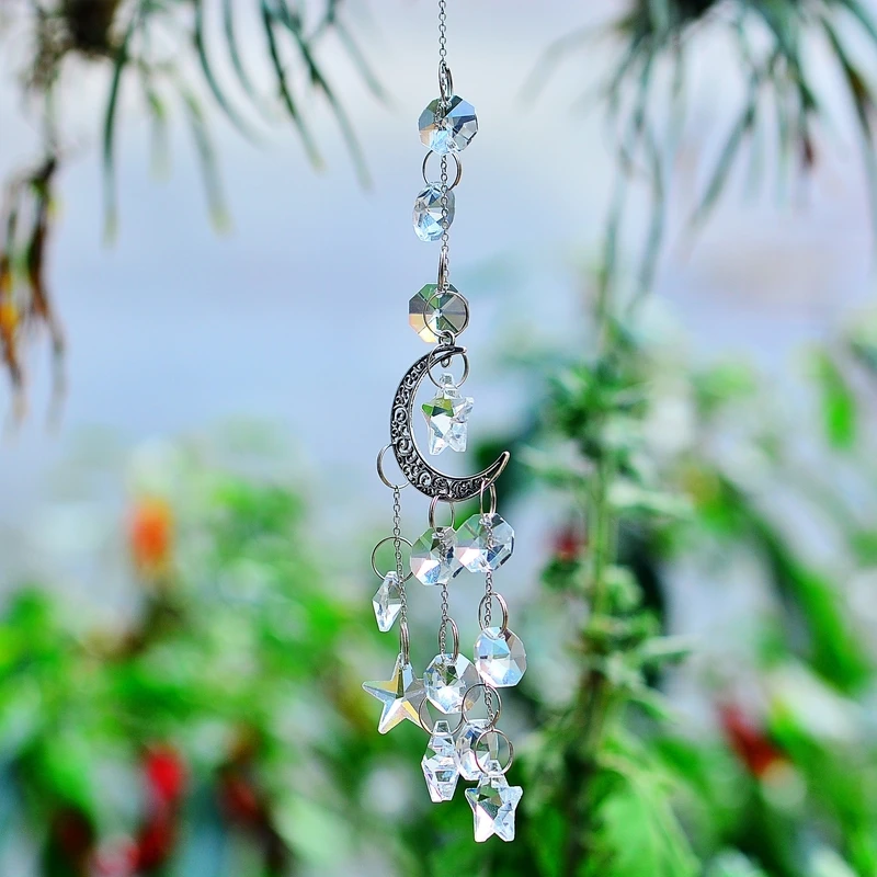 Хрустальный Ловец Солнца KAINAI Haning призмы луна звезда украшение окна хрустальное