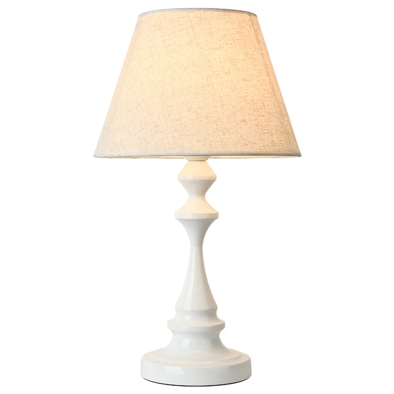 

BOTIMI Modern Black White Cloth Table Lamp For Bedroom Bedside Hotel Table Reading Light Indoor Home DECO Study Lighting Fixture