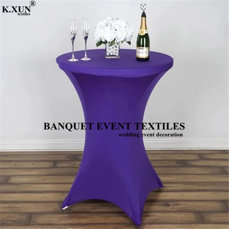 High Top Cocktail Table Cover Spandex Lycra Wedding Party Covers Round for Folding Tables | Дом и сад