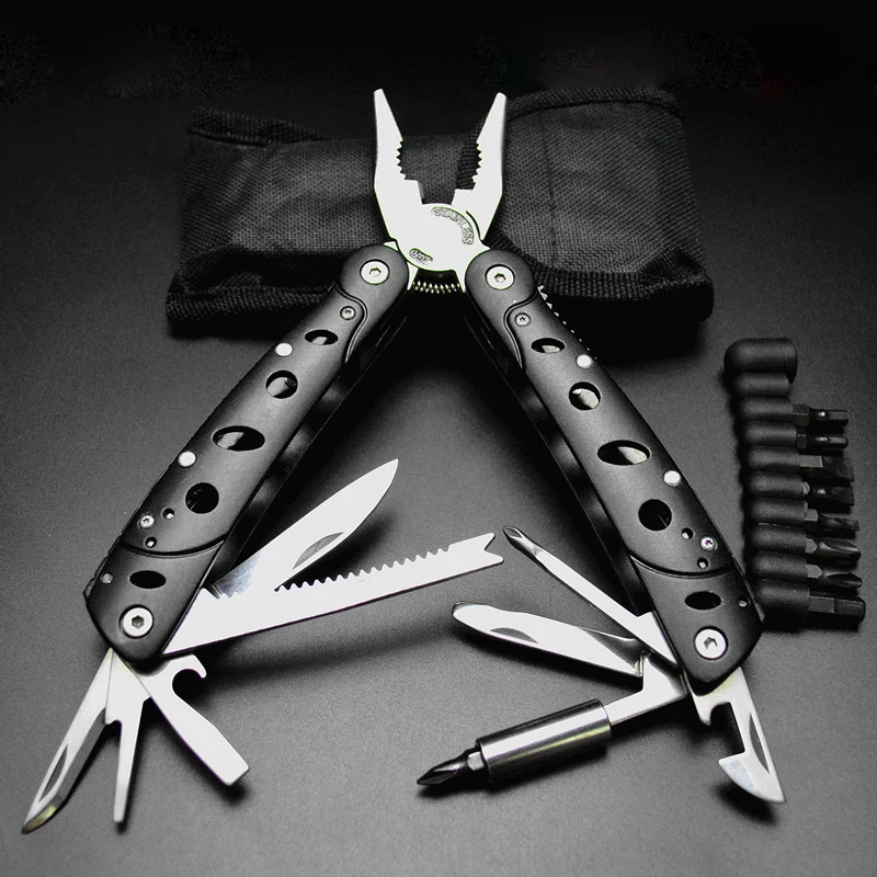

Многофункциональный складной нож, открывалка для бутылок, отвертка, плоскогубцы из нержавеющей стали, ножи для охоты, инструмент для выжива...