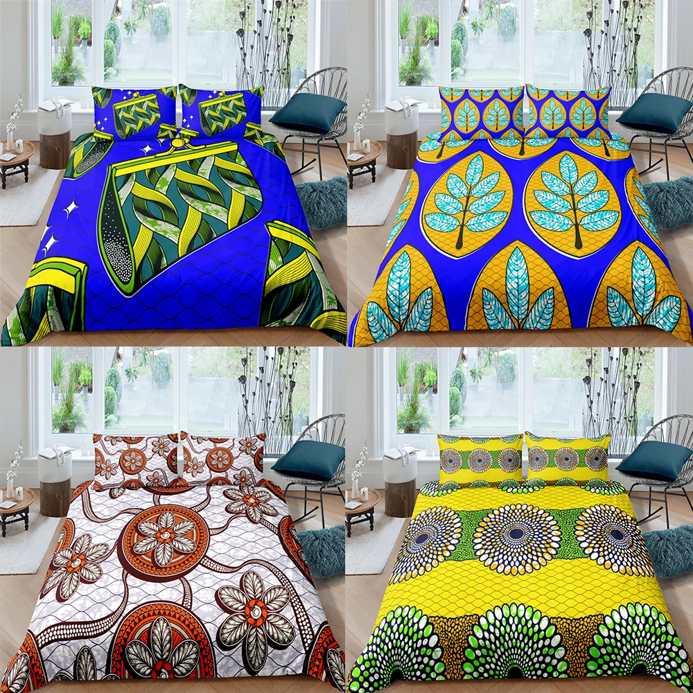 

ZEIMON 3D Bedding Set Queen Soft Bedclothes Twill Bohemian African Printed Duvet Cover with Pillowcase 2/3pcs Bed cover