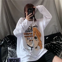 harajuku japanese kawaii anime t shirt couple clothes vintage aesthetic clothes sweater women tops all match goth urban tees y2k