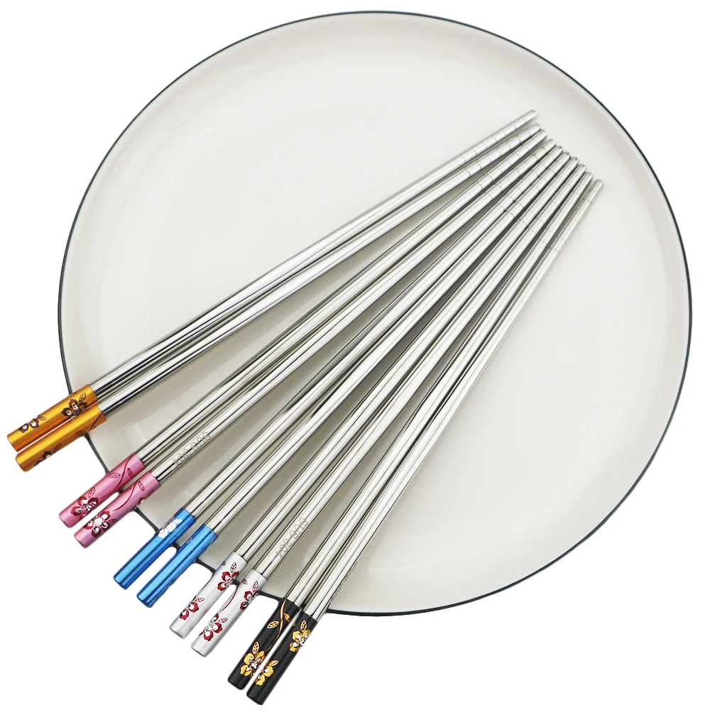 1 пара многоразовые палочки для еды 23 см с нескользящей головкой экологически