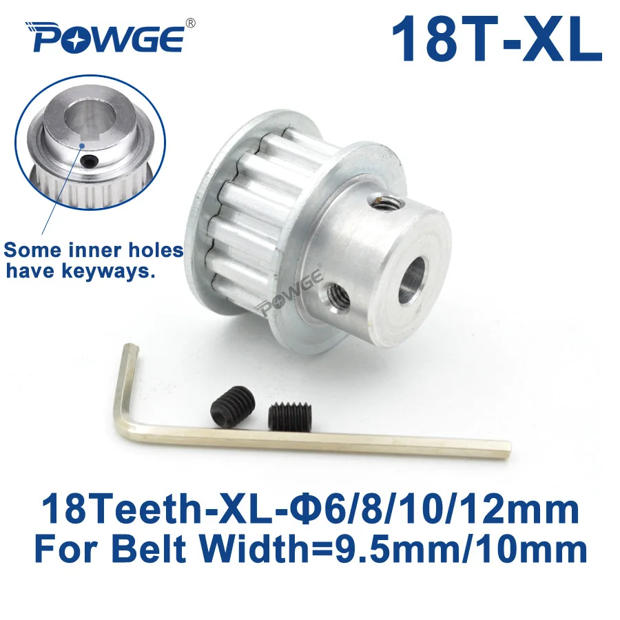 Синхронный шкив POWGE с 18 зубцами XL диаметр отверстия 5/6/8/10/12/12.7/14/15/16/17/18/19 мм для