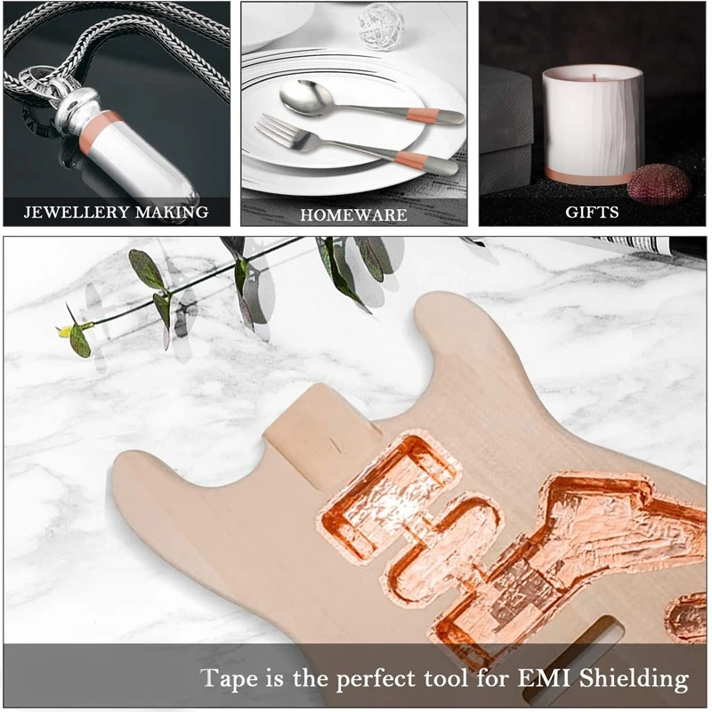 kupfer folie band 30mm x 50m für emi abschirmung leitfähigen klebstoff für elektrische reparaturen schnecke barriere band gitarre free