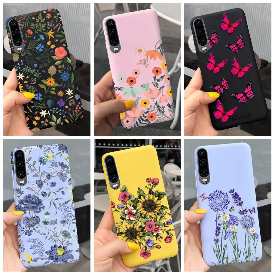 Чехол P30 Lite Модный чехол для телефона с цветочным рисунком Huawei P 30 P30Lite 2020 дюйма