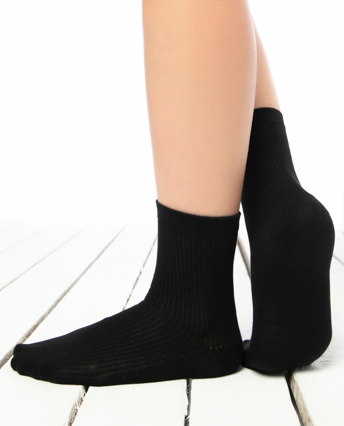 Черные носки с плоской подошвой | Женская одежда