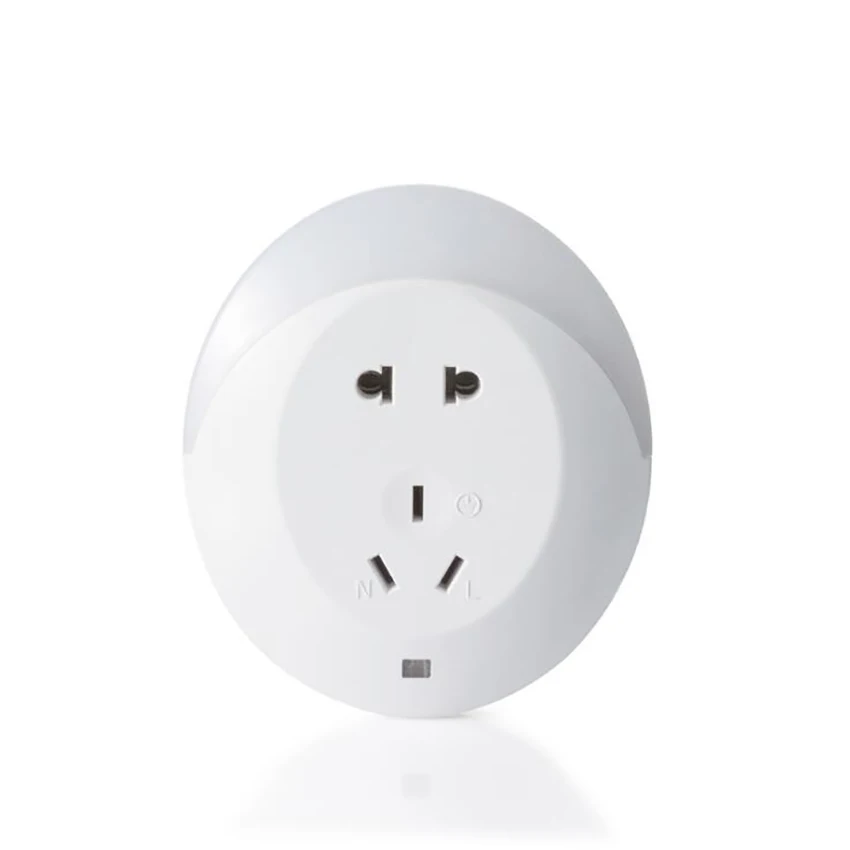 Plug-In Night Light with Socket White /Yellow LED Nightlight