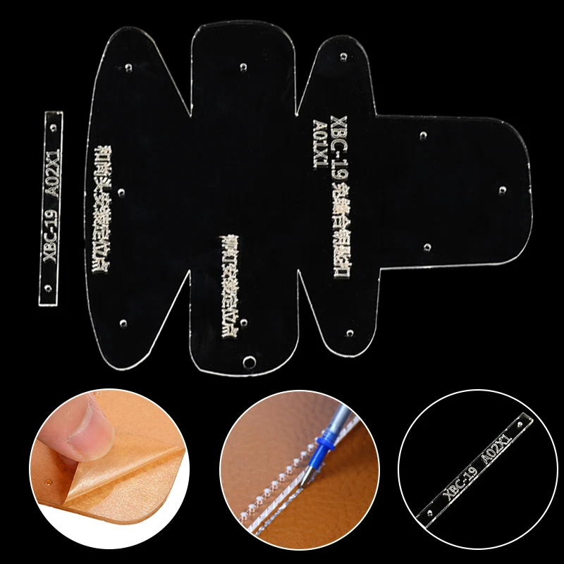 Прозрачный акриловый кожаный Трафарет Шаблон инструменты DIY трафарет лазерная