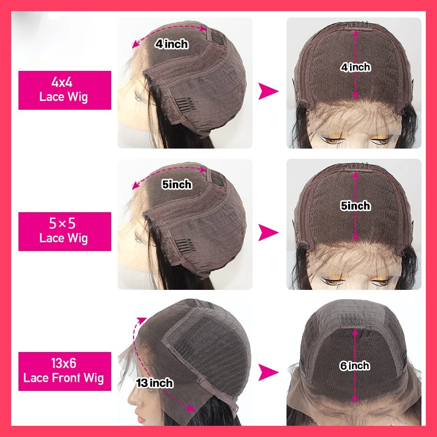 

2021 Transparent Lace Front Wigs Human Hair Bone Straight 5x5 28-inch Prey