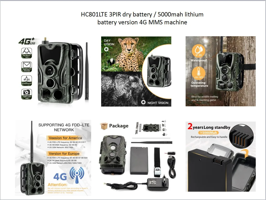 HC801LTE 4G Trail камера Hc801M/G 2/3g охотничья камера s 1080P фото ловушки инфракрасного ночного видения Дикая камера охотник Скаутинг Chasse