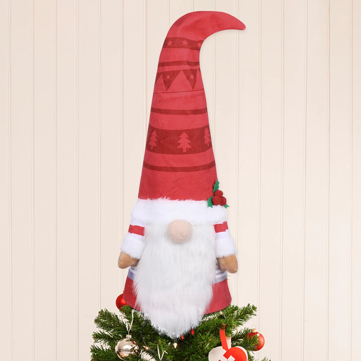 Toyvian Рождественская елка Топпер без лица Gnome Santa плюшевые игрушки зимние