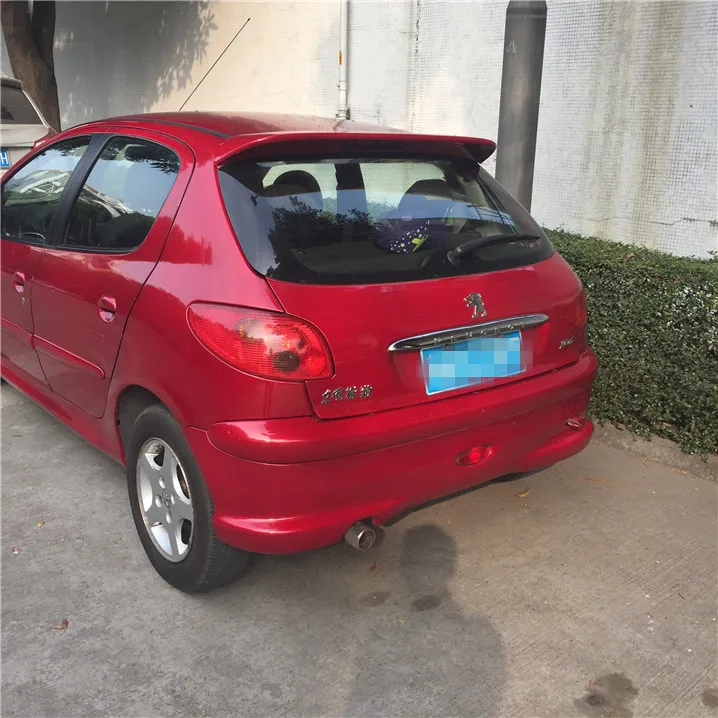 Для Peugeot 206 спойлер высокого качества ABS Материал заднее крыло автомобиля праймер