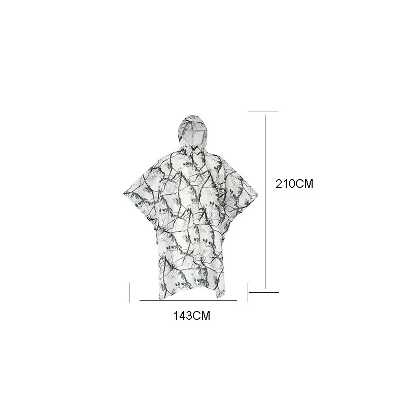 Белый Камуфляжный дождевик MENFLY походный велосипедный куртка ламинированное
