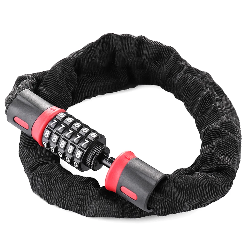

Bike Chain Lock Anti-Theft 5-Digit Resettable Combination Bicycle Cable Chain Lock with Heavy Duty Alloy Steel for Motorcycle