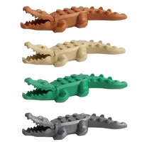 panda animals figures set city zoo crocodile figure gifts model toys for children accessories compatible building blocks
