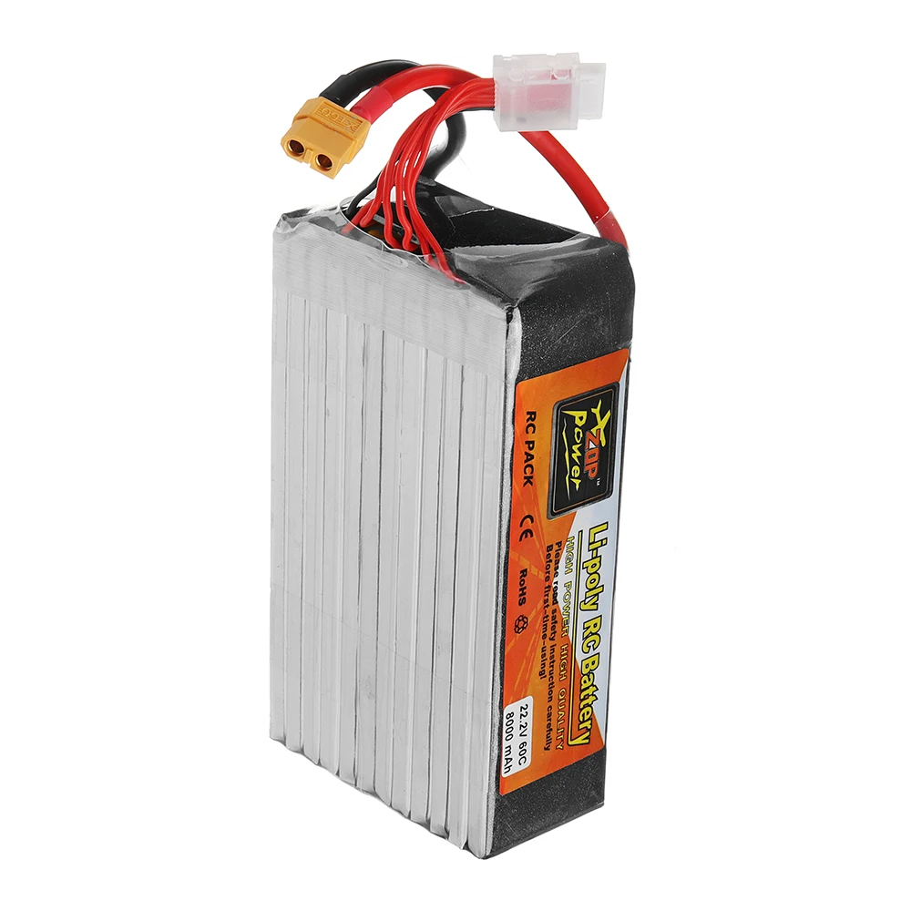 ZOP POWER 22,2 V 8000mAh 60C 6S Lipo батарея с разъемом XT60 для RC модели RC FPV Дрон самолет вертолет автомобиль Лодка