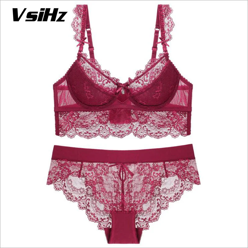 Женское нижнее белье привлекательный кружевной комплект с бюстгальтером пуш ап