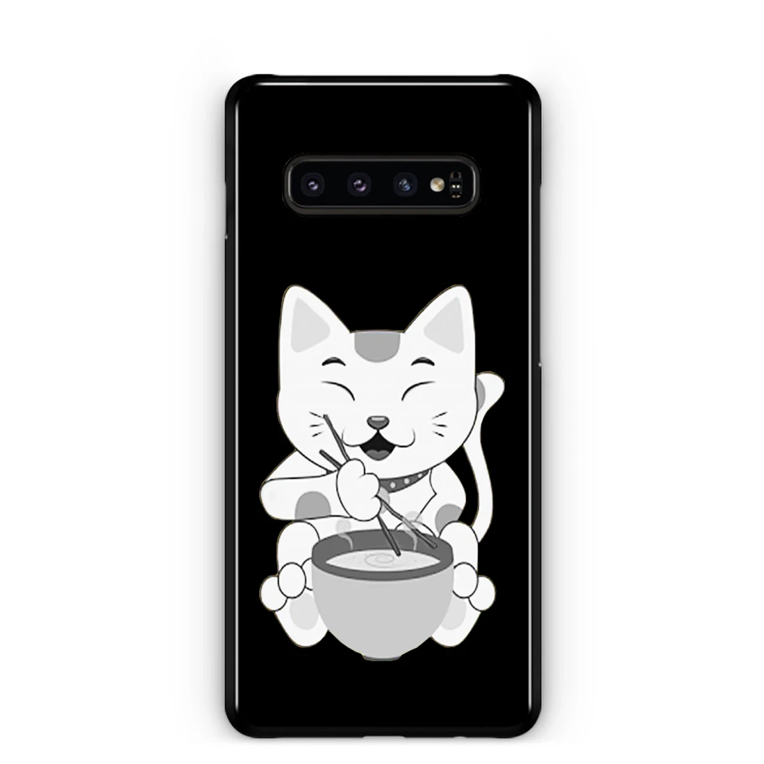 Чехол для телефона с рисунком рамен кота черный мягкий чехол iPhone 11 Pro Max 6 7 8 plus 5s X XS XR XSMax Samsung s10 s9 s8 Plus
