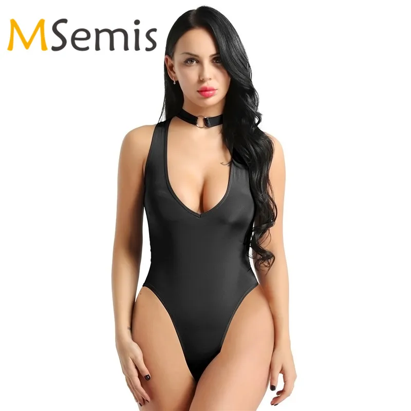 Женский купальник без кроп бикини Цельный для гимнастики стринги с высоким