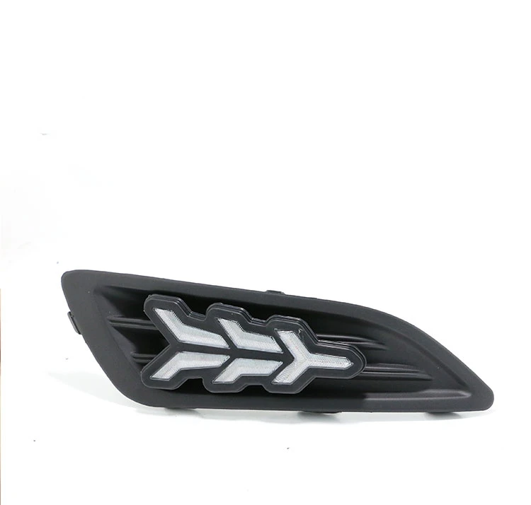 EOsuns led drl дневные ходовые огни для Ford Fiesta 2013- с динамическим движущимся желтым поворотным сигналом и синим ночным светом