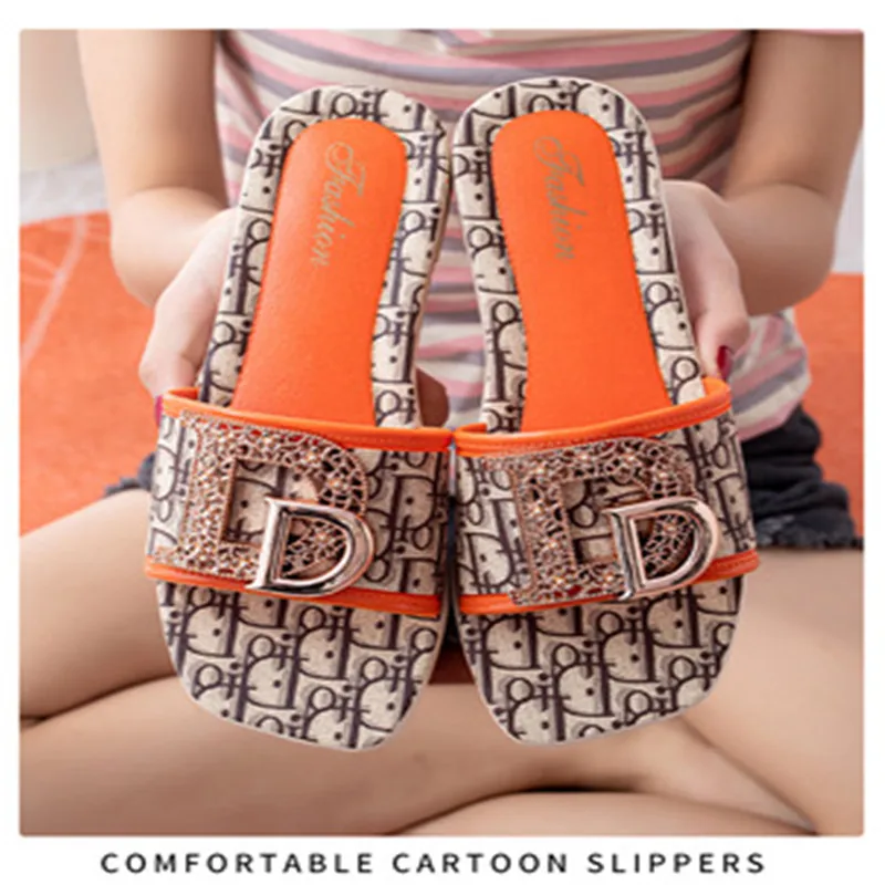 

2021 slippers women wear retro Roman style flat sandals women summer fashion cross-border single shoes ladies shoes