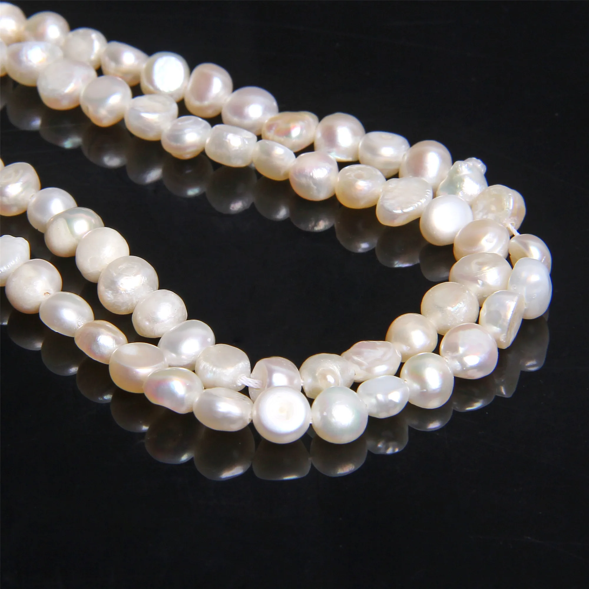 5 м маленький натуральный жемчуг белый пресноводный бусины барокко картофельные