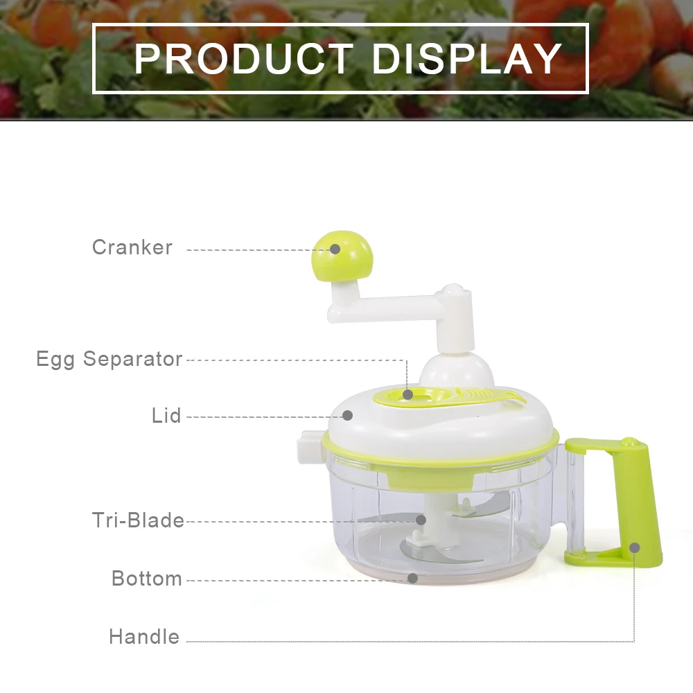 

New Smile Mom A350 4 In 1 Food Processor Manual Food Chopper Meat Grinder Vegetable Mincer Egg Separator Fruit Blender