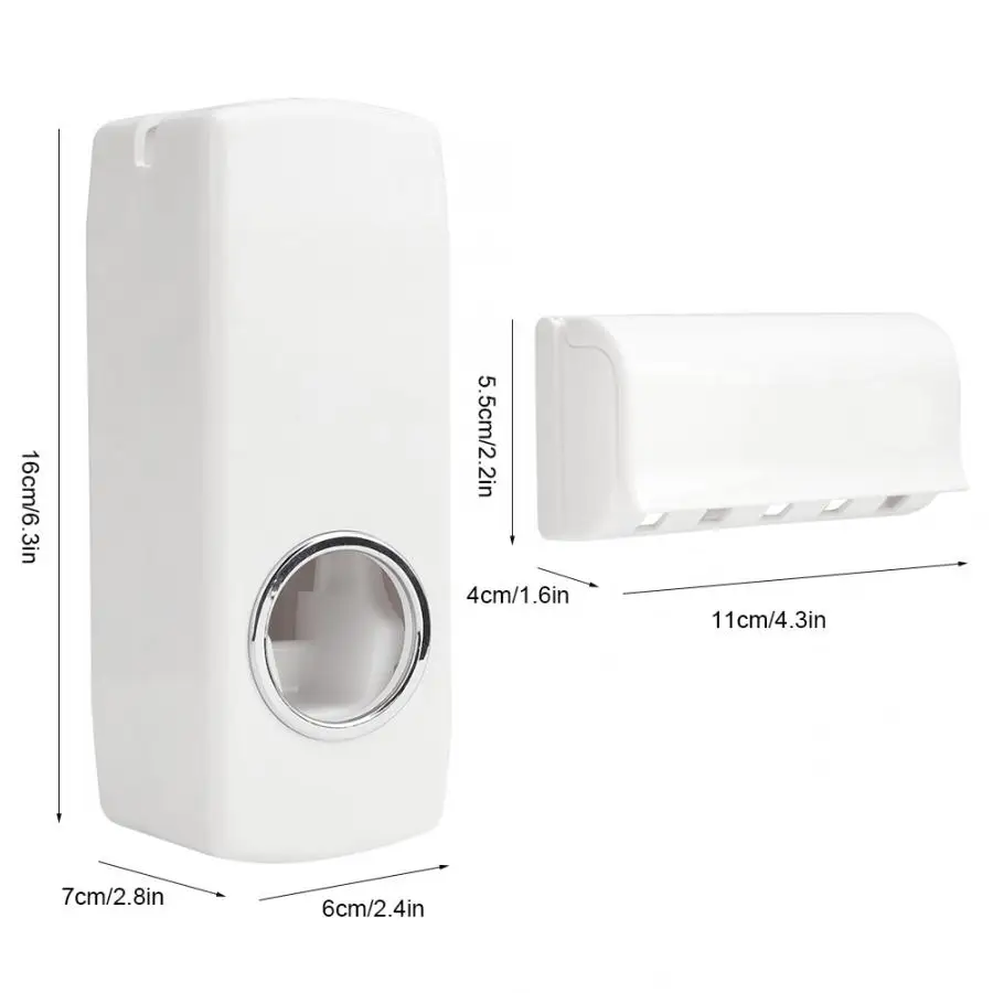 Настенный Автоматический Дозатор зубной пасты выжималка держатель для щетки 5