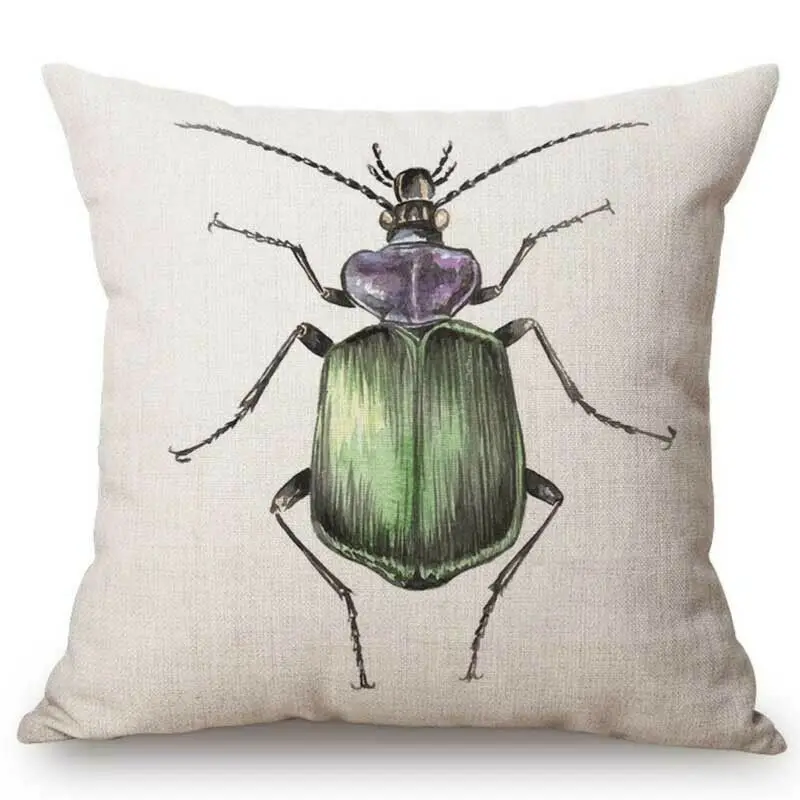 Акварельные насекомые Леди Жук Beatle детская комната нордическая подушка в